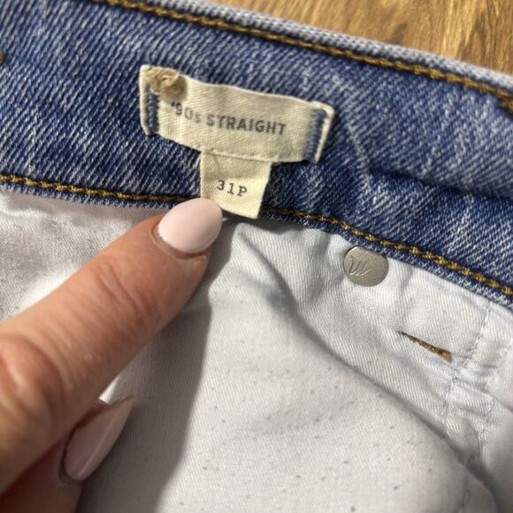 Madewell 90s Straight Jean Women’s 31 Petite Blue Enmore Wash High Waist - Picture 5 of 7